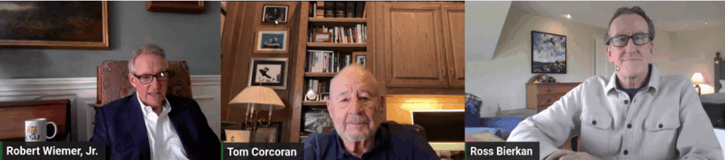 Photos of Tom Corcoran, Ross Bierkan and Robert Wiemer